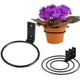 thumbnail image 2 of Flower Pot Trays Wall Mounted, Metal Planter Hooks Hangers Wall Bracket Plant Storage Rack for Garden and Outdoor Decor, Black Version, 2 of 5
