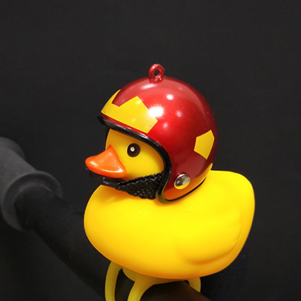 Cute Little Yellow Duck with Helmet LED Light for Bike Motorcycle