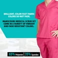 thumbnail image 4 of ACTIVE UNIFORMS Men Scrub Set Medical Scrub Top and Pants (Hot Pink, 5X-Large), 4 of 6