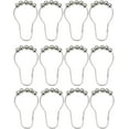 thumbnail image 2 of Kashi Home Estelle 13 Piece Canvas Shower Curtain & Roller Hooks Set Beautiful & Modern Design, 2 of 2