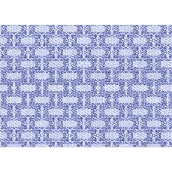 Ahgly Company Indoor Rectangle Patterned Heavenly Blue Area Rugs, 7' x 9'