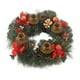 thumbnail image 1 of Wreath candlestick simulation, red ribbon double ball, restaurant desktop decoration, elegant home decor, party celebration, wedding favor, metal frame, 2-tier design, for office use, 1 of 8