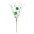 thumbnail image 1 of Trébol artificial para el Día de San Patricio, con purpurina, bayas y tallos de trébol de cuatro hojas para arreglos florales, jarrón irlandés, centro de mesa para el hogar., 1 of 8