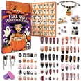 thumbnail image 2 of Tryvkinvive 24PCS Halloween Decoration Spooky Fake Nails Advent Calendar Set Press On Nails Nail Nail File Manicure Kit for Halloween Gift, 2 of 7