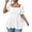 White, variant on Plus Size Square Neck Puff Sleeve Blouse for Women Smocked Bust Peplum Tops, Casual Loose Fit Summer Tunic Shirts, 3XL