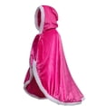thumbnail image 3 of Txlixc Las niñas llevan capas de terciopelo para el invierno, mientras que los niños las atan a capas de capucha con piezas de terciopelo Txlixc moda, 3 of 7