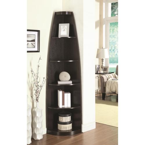 Coaster Cappuccino Corner Bookcase