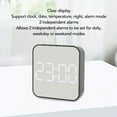 thumbnail image 4 of Battery Operated Digital Alarm Clock with Temperature & Date Display - Cordless AAA Powered, Large Clear LED Display for Bedroom, Desk, Office Batteries Not Included, 4 of 7