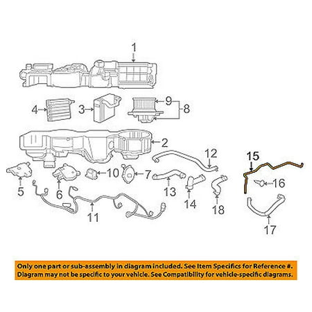 Evaporator Pipe - CHRYSLER OEM Evaporator Heater-Water Pipe 4596467AB
