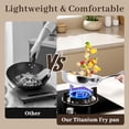 thumbnail image 5 of Titanium Frying Pan with Lid 11.02 Inch, Titanium Pan for Cooking, Pure Titanium Cookware, Healthy Non-Toxic Frying Pan, Even Heating Titanium Skillet for Induction Gas Electric Stove Tops, 5 of 12