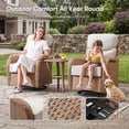 thumbnail image 2 of Bellefurn Outdoor Swivel Rocker Chairs Set of 2 with Ottomans,Wicker Patio Swivel Chairs All-Weather Rattan Patio Furniture Set for Porch,Deck,Garden &Backyard, 2 of 9
