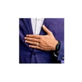 thumbnail image 2 of Gem & Harmony Mens Titanium Brushed Yellow Plated ZigZag Band Ring (8mm) for Men, 2 of 6