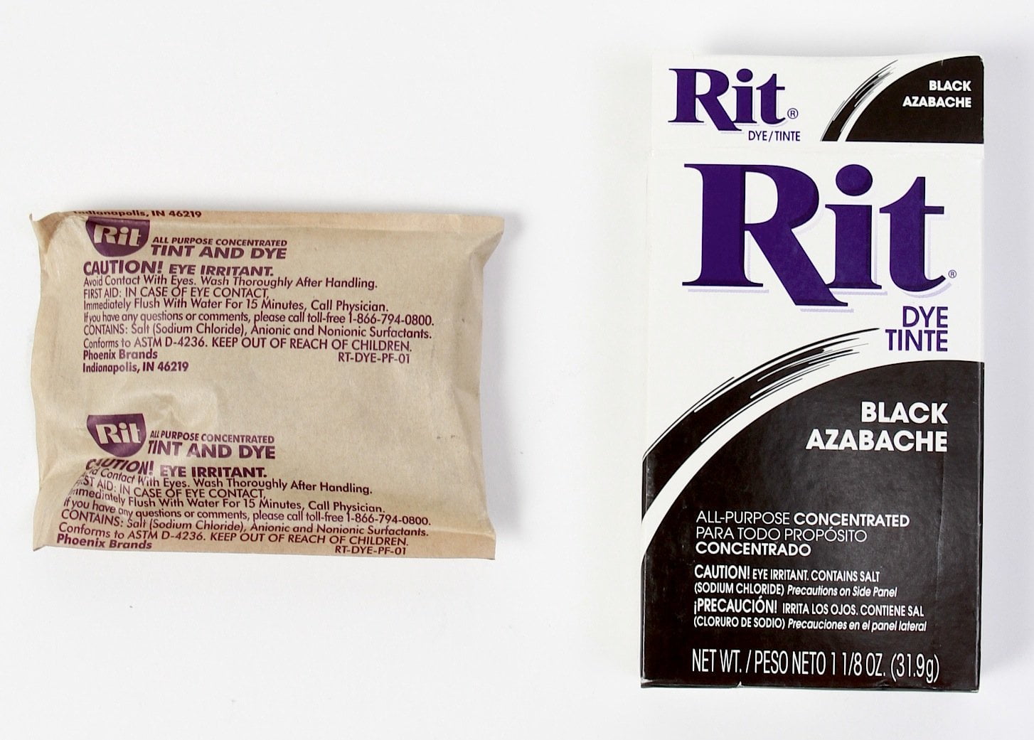 10-pack Rit All-Purpose Powder Dye, Black, 1.125 oz (10 pack) — Residential Use, Standard Application