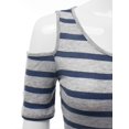 thumbnail image 3 of FashionOutfit Women's Super cute Stripe patterned off the Shoulder Shirt Dresses, 3 of 3