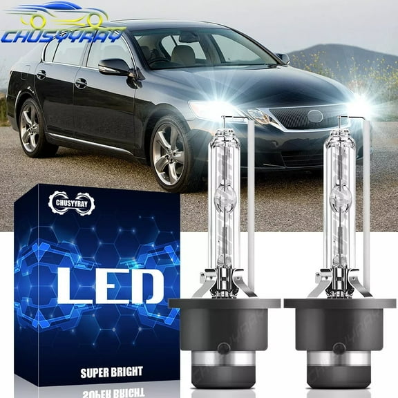 Fit for Lexus GS350 2013-2015 HID Xenon Headlight Bulbs High Low Beam 6000K White 2 Pack