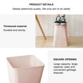 thumbnail image 2 of Kitchen Garbage Bin Trash Can Wastebasket Large Opening Square Lightweight Rubbish Container Bathroom Household Beige, 2 of 9