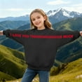 thumbnail image 5 of Shadoumai Girl Boy Valentines Day Sweatshirt I Love You This Much Hoodies Sweatshirts Funny Graphic Pullover Tops 3-13 Years, 5 of 6