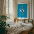 thumbnail image 4 of Mystic moon goddess eye - gold and blue - Illustration Mystical Spiritual Geometric Cosmic Moon Modern Art Surrealism Unframed Wall Art Print 24 x 32 inches, 4 of 13