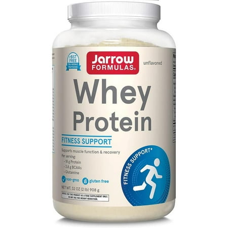 Jarrow Formulas Whey Protein Powder, Unflavored, 18g Protein, 2lb, 32oz