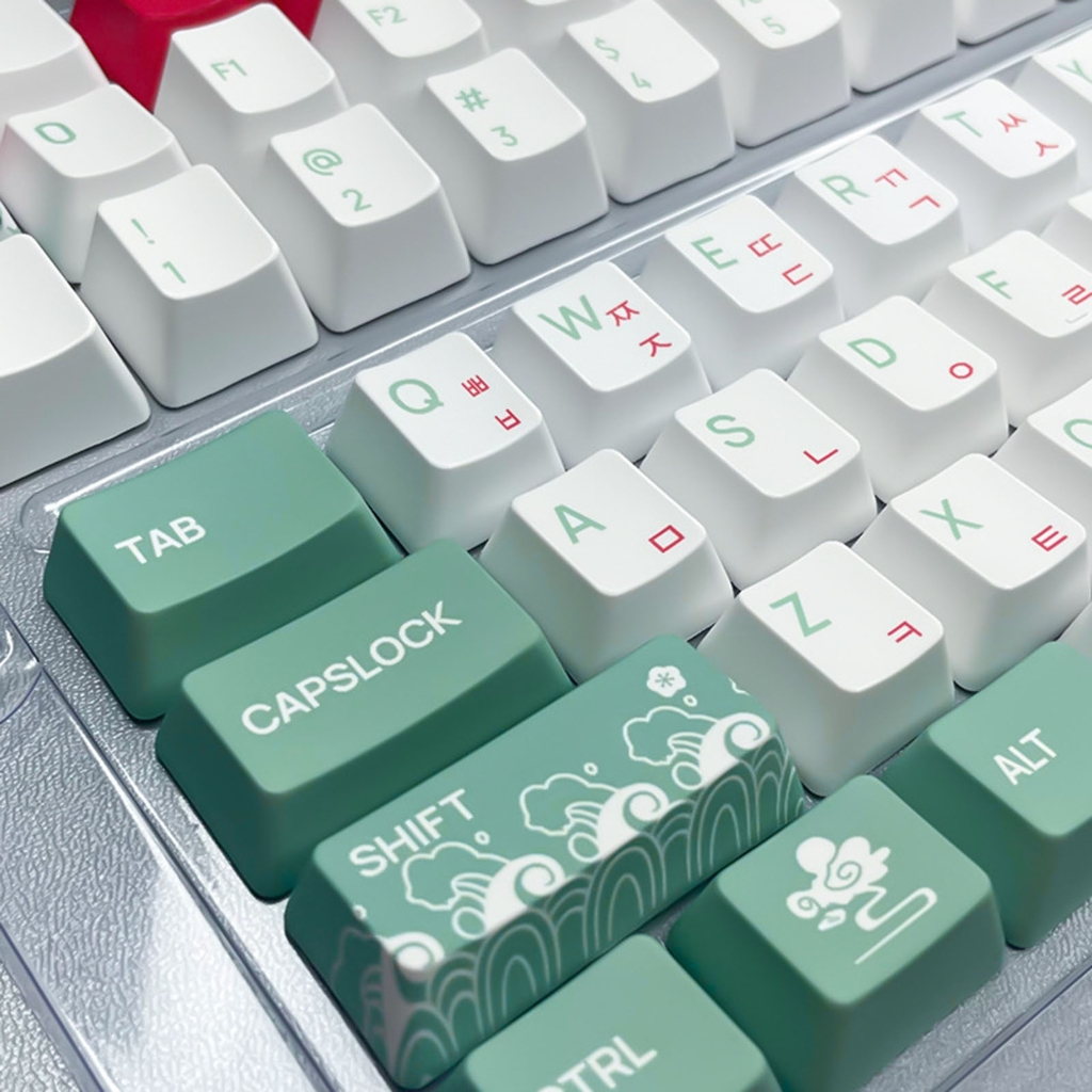 Zeiwohndc Customizable Korean Root Keycap Set for MX Switches Mechanical Keyboard