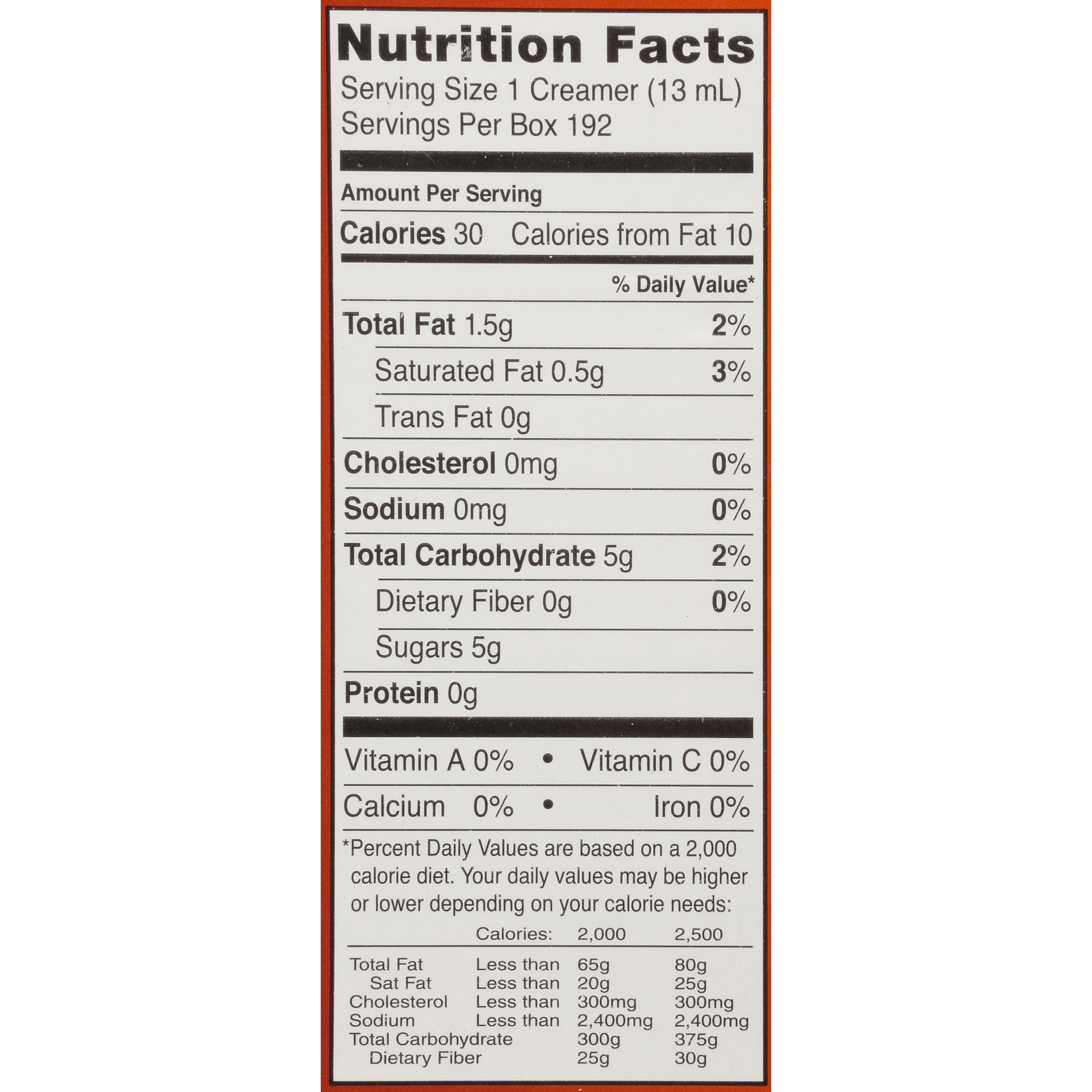Wawa Creamer Nutrition Facts Besto Blog