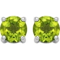 thumbnail image 3 of Divine Creation 1.10 Ct Round Cut Peridot Push Back Stud Earring's For Women's 14K White Gold Plated 925 Sterling Silver, 3 of 3