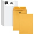 TRAHOO6x9 Clasp Envelopes, Extra Heavyweight 32 lb. Manila Kraft