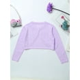 thumbnail image 4 of DPOIS Kids Girls Knit Cropped Bolero Shrug Cardigan Sweater Dress Coat Purple 4, 4 of 7