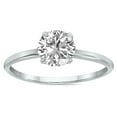 thumbnail image 3 of SZUL Women's Lab Grown 1 Carat Diamond Solitaire Ring in 14K White Gold (F-G Color, VVS1-VVS2 Clarity), 3 of 7