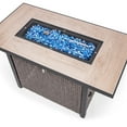 thumbnail image 6 of OuterMust 42”Outdoor Propane Fire Pit Table, 50,000 BTU Gas Hand-Woven Rattan Fire Pit with Lid & Blue Glass Bead for Patio Deck Garden, 6 of 7