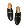 thumbnail image 4 of BURUDANI Women Buckle Backless Flats Mules Slip-On Dressy Casual Loafer Slides Comfort Shoes, 4 of 7