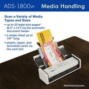 Brother ADS-1800W Wireless Compact Desktop Scanner, Scan Speeds of Up to 30ppm, 2.8 Color Touchscreen