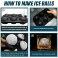 thumbnail image 7 of Walfos Sphere Ice Mold Tray & Large Square Ice Cube Tray - Ice Sphere Maker - Big Silicone Ice Cube Molds for Whiskey, Cocktails, Bourbon -Easy Release & Food Grade, Set of 2, 7 of 7