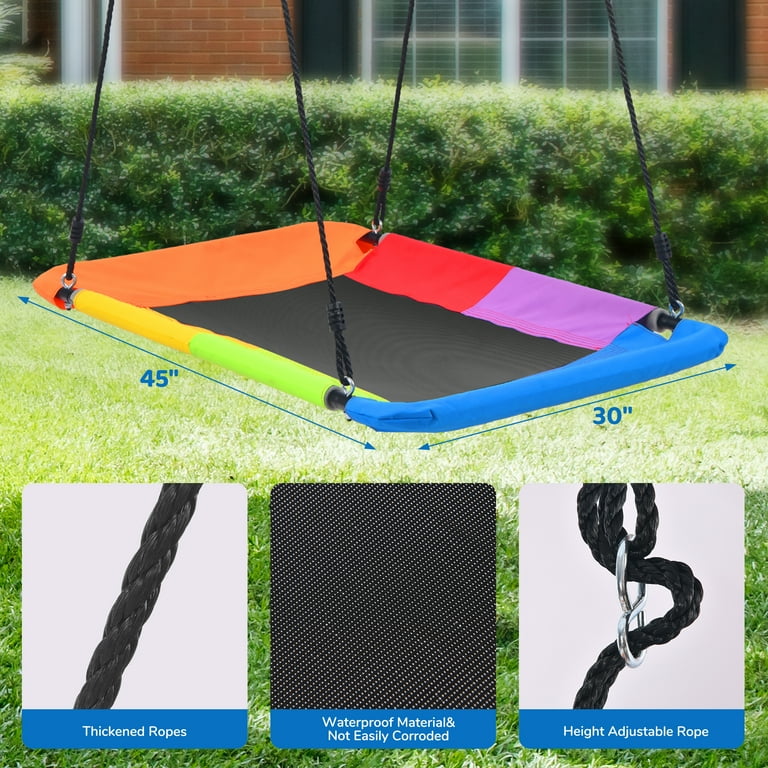 KloKick Heavy Duty Metal Swing Set for Kids & Adults, 600lb