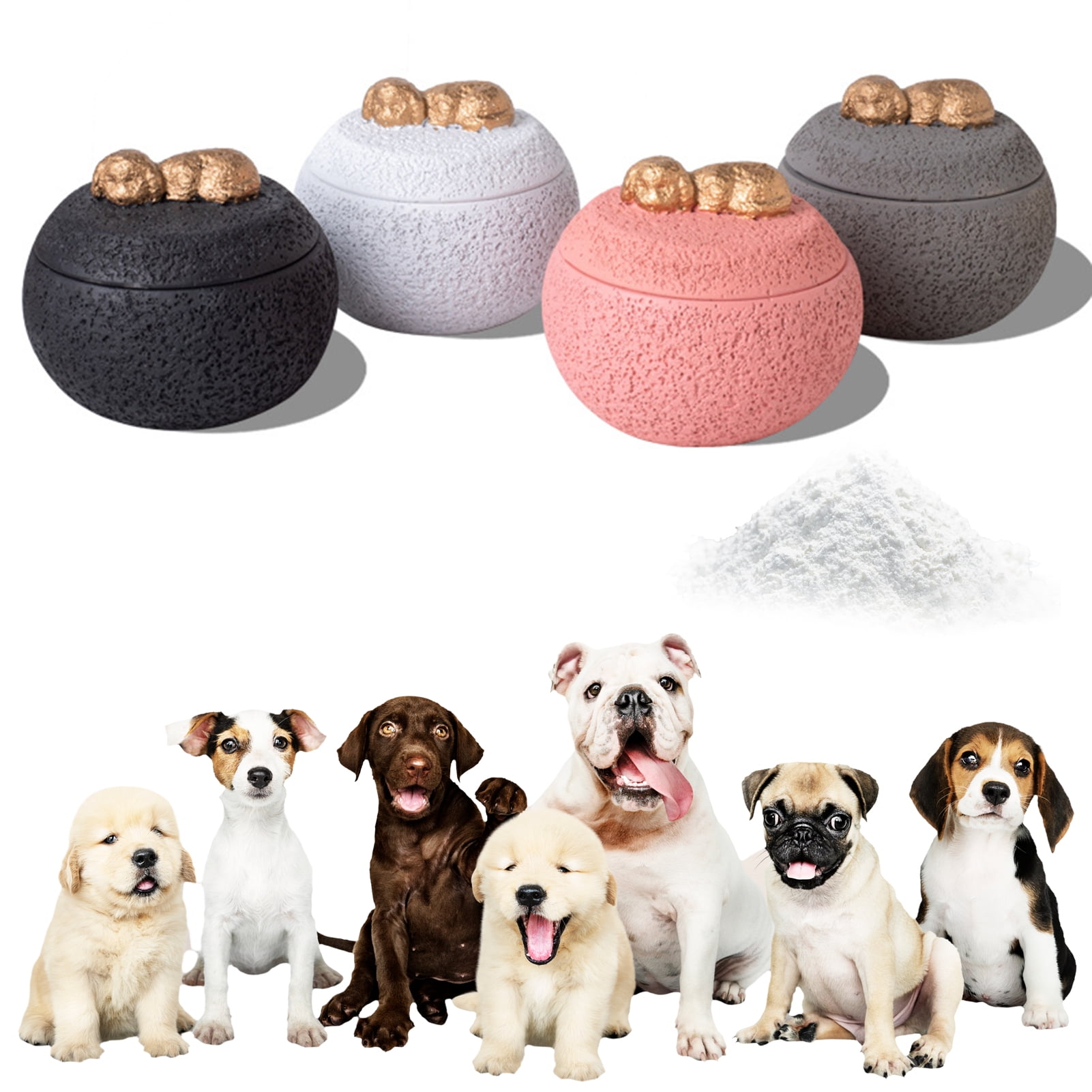 YIFAEUX Pet Memorial Urn Moisture-Proof Dog Cat Cremation Urn 350ml Capacity Cement Pet Loss Keepsake Urn for Dogs Cats Bone Ash