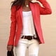 thumbnail image 3 of Blusa Mangas Largas Blazer casual para mujer Color caramelo Moda Trabajo Oficina Chaquetas Ropa femenina (Rojo S) Cgtredaw Rojo T S para Mujer, 3 of 6