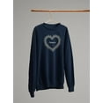 thumbnail image 3 of Amour Daisy Heart Sweatshirt Women -Image by Shutterstock, Female Small, 3 of 4