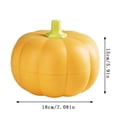 thumbnail image 2 of Halloween Pumpkin Fruit Bowl with Lid, Simulated Pumpkin Candy Snack Storage Tray, Reusable Serving Dish for Fall Harvest, Halloween Party Food, Home Tabletop Ornament Holiday Treat Container, 2 of 7