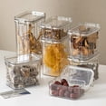 thumbnail image 1 of 450/900/1350/1800ML Clear Food Storage Jar Large Capacity Refrigerator Multi-functional Dry Goods Fruit Snacks Airtight Sealing Storage Container Kitchen Supplies L, 1 of 13