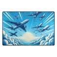 thumbnail image 2 of Airplanes Flying Area Floor Mats Non-Slip Rugs Soft Doormat 31 x 20 inch Carpet for Living Dining Room Bedroom Decorative, 2 of 7