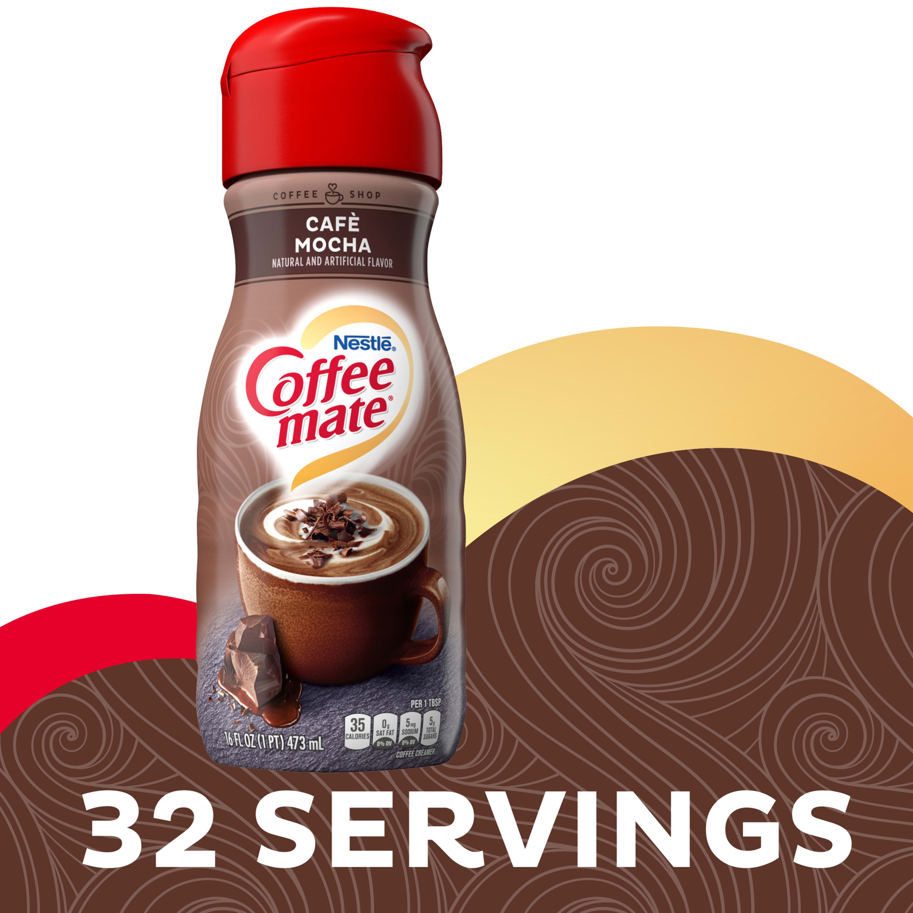 Coffee Mate Cafe Mocha 32 Oz Mocha Coffee Creamer Contains 50