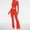 Red, variant on Women's Two Piece Sets Fold Over Flare Pants Set Long Sleeve Cropped Top Casual Outfits Pajamas Sets Womens Winter Apparel Romper for Bride Formal Women Jacket Brides Pants Long Sleeve Pants Suit