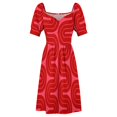 thumbnail image 4 of Robe Sans Manches Design Géométrique Dégradé Rétro 918 Robes d'Été pour Femmes Tenues de Plage pour Femmes Robes de Soirée, 4 of 4