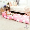 thumbnail image 7 of Butterfly Craze Floor Pillow Bed Lounger Cover, for Kids & Adults, Holds 5 Pillows, Cover Only, Light Pink Polka Dot, Queen Size, 7 of 7