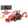 NEWRAY 1:18 KUBOTA - L6060 TRACTOR WITH BACKHOE AND LOADER