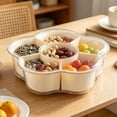 thumbnail image 4 of SSZMDLB Household Living Room Camping Compartmentalized Hotpot Serving Tray, Plastic Fruit Candy Box, Dried Fruit Snack Nut Container, Categorized Storage Organizer for Snacks, Fruits and Vegetables, 4 of 7