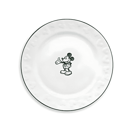 Disney Gourmet Mickey Mouse Icon Dinner Plate - 11-Inch Ceramic, Green and White