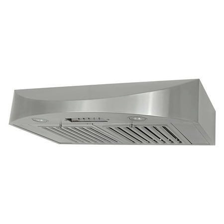 Range Hood Outlet - KOBE CHX3830SQB-2 Brillia 30-inch Under Cabinet Range Hood, 3-Speed, 650 CFM, LED Lights, Baffle Filters