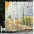 thumbnail image 4 of Ambesonne Colorful Shower Curtain, Rural Fields Europe, 69"Wx75"L, Multicolor, 4 of 5