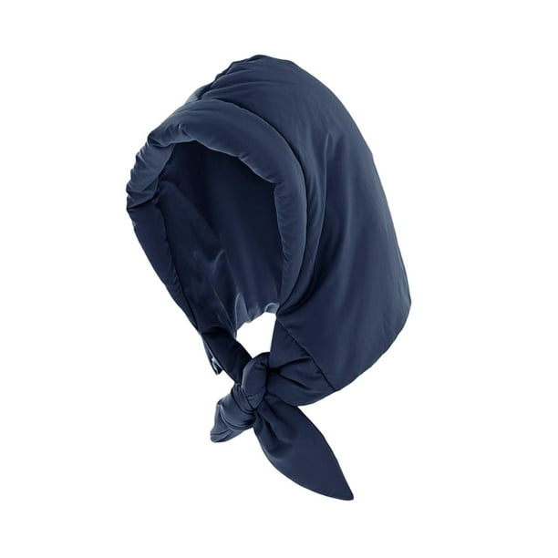 Bufanda acolchada de moda de invierno jinwen Bufanda con capucha Triángulo Azul